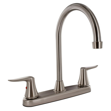 VALTERRA PF221403 Faucet 8" Deck Brushed Nickel Hi-Arc Spout 2-Handle PF221403